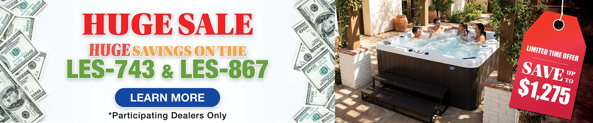 Calspas hot tub being used in a family setting - Peabody